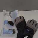 MCTi Ski Gloves,Winter Waterproof Snowboard Snow 3M Thinsulate Warm Touchscreen Cold Weather Women Gloves Wrist Leashes (Small, Grey)