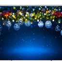 SJOLOON Blue Christmas Backdrops for Photography Ball Backdrop Xmas Backdrop Holiday Photo Background for Christmas Party Decoration Family Gathering Studio Props 11969 (7x5FT)