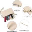 GOIACII Women's Wristlet Clutch Slim Leather Wallet RFID Blocking Handbag