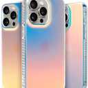 LONLI Hue - for iPhone 15 Pro Case - Iridescent [10FT Drop Protection] - Shockproof Cover with Color Changing Effect | Cute and Unique for Women, Girls and Men (2023)