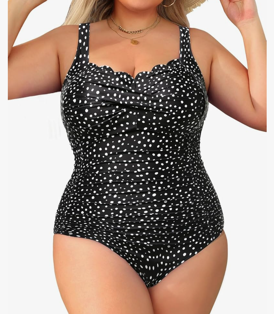 Aqua Eve Womens Plus Size One Piece Swimsuit- Tummy Control Bathing Suit Full Coverage Swimwear 20W