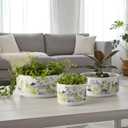 Ceramic Plant Pots Set of 3, Planters & Container Accessories Planters Indoor Outdoor Flower Planter for Home, Garden, Office Dcor 6 5 4 (SH008)