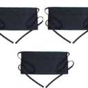 BOHARERS Waist Apron with 3 Pockets 3 Pack - Black Waitress Server Short Apron