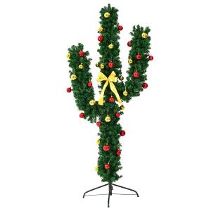 5 ft. Pre-Lit Cactus Artificial Christmas Tree with LED Lights