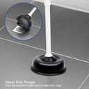 CELOX 2 Set Toilet Brush and Plunger Set, Toilet Brush and Holder Set, Toilet Bowl Brush and Holder, White