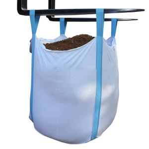 2 Pack FIBC Bulk Bag, Flexible Bulk Bags 1.5 Ton Bag, 35"L x 35"W x 43"H, 3300lbs SWL, Duffle Top Flat Bottom Heavy Duty, Woven Polypropylene Waste Bag