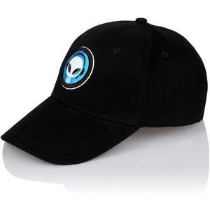 Alien Baseball Hats for Men, Women, Boys, Youth  100% Cotton Baseball Caps for Men, Big Boys, Girls, Teens  Cute Cool Party Hats for Kids, Children | Adjustable One Size (Black)