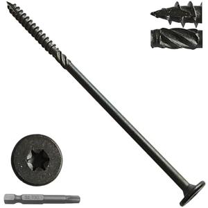 #14x6 Inch Heavy-Duty Outdoor Structural Wood Deck Screws, (5lb, 108pcs) Star Drive Decking Screws, Rust Resistant Timber for Timber/Log/Landscaping Wood (5lb Per Box, #14x6)