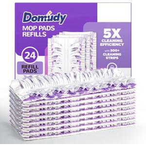 5X Cleaning Power Mop Refills for Swiffer Power Mop, 500+ Strips Multi-Surface PowerMop Refill Pads, 24 Count Disposable Powermop Wood Mops, Replacement Mopping Pad for Floor Cleaning