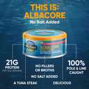 Wild Planet Albacore Wild Tuna, No Salt Added, Canned Tuna, Pole & Line Caught, 5 oz, Pack of 4, Expiry: 11/17/28