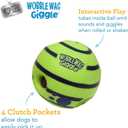 Wobble Wag Giggle Ball, Interactive Dog Toy, Fun Giggle Sounds When Rolled or Shaken, Pets Know Best