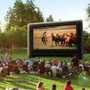 XHYCPY 20 Feet Inflatable Projector Screen Outdoor Inflatable Movie Screen with Air Blower Storage Bag, Easy Set Up Blow Up Screen for Backyard Movie Night, Theme Parties, Celebrations
