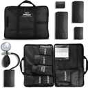 Primacare DS-9185 Aneroid Sphygmomanometer and Blood Pressure Cuff Set with Portable Case, 5 Sized Nylon Cuffs with Deflation Valve, BP Cuff Manual Kit for Infant, Child, Adult, Large Adult, Thigh (All Sizes Included)