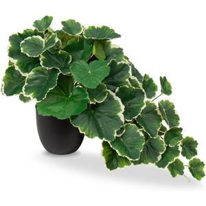 11.2" Small Fake Plants Decor Indoor, Begonia Vines Artificial Plants in Pot for Shelves Home Office Garden, Faux Tropical Potted Plant, Silk Decorative Plants Desk Housewarming Gifts