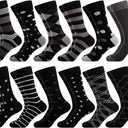 WeciBor Men's Seamless Premium Combed Cotton Dress Socks 12 Pack 9-11