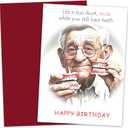 Happy Birthday Card - Funny Birthday Cards for Men Women Dad, Mom, Brother, Sister, Friends, Kids - Funny Birthday Card - Greeting Cards for Birthday Decorations & Gifts 5 x 7 Inch - Teeth