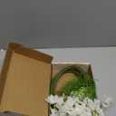 Artificial Flowers 8 Bundles 20 White Artificial Daisy Flowers UV Resistant Outdoor Fake Wildflowers with Stems Faux Greenery Shrubs Plants Arrangements for Home Garden Vase Decor