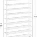 10 Tier Shoe Rack for Closet, Metal Shoe Organizer Holds 62 Pairs