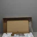 TVON Rolling TV Stand for 32 to 65 70 Inch TVs, Elegant Floor TV Stand with Wheels, Mobile TV Cart with 9 Levels of Height Adjustment for Optimal Viewing, White Floor Stand for Living Room (Wooden Base)