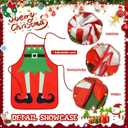 10 Pcs Christmas Aprons Adjustable Kitchen Cooking - Xmas Holiday Baking Baking Party Supplies (Elf)