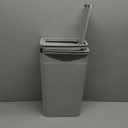 TIPGO Bathroom Trash Can with Lid, 10 Liter/ 2.6 Gallon Slim Garbage Can, Small Trash Bin Waste Basket with Pop-Up Lid for Kitchen, Bedroom, Living Room, Office (2 Pack, Grey)