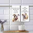 Bulldog Dog Kitchen Towels, Bulldog Gifts for Women Dish Towel for Kitchen, Dog Lovers Mom Gifts Tea Towels, Puppy Pet Lover Gift Hand Towel, 16x24 Inch Set of 2
