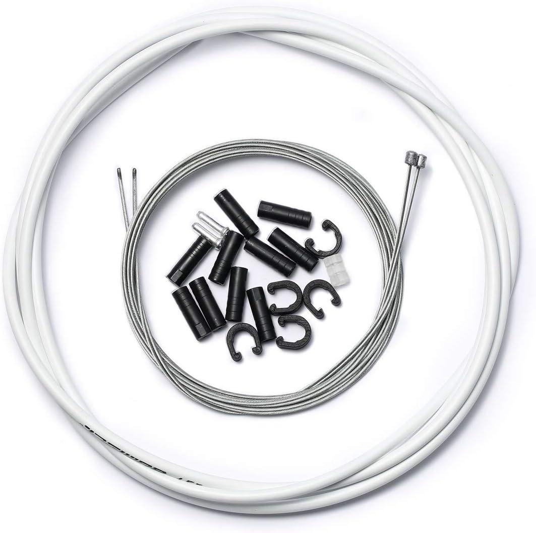 corki Cycles Universal Bicycle Shifter Cable Housing Set for Bike Derailleurs - White