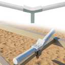 KUAFU Boat Trailer V-Guide Compatible with 3" x 3" Front Cross Member Galvanized on Center Support with Bracket&U-Bolts