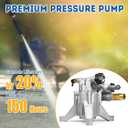 TOOLCY 7/8" Shaft Vertical Pressure Washer Pump - Rear Inlet/Outlet Max 3100 PSI @ 2.5 GPM OEM & Power Washer Pump for Gas Washer, Replacement for Simpson, Honda etc