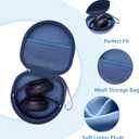 Headphone Headset Case Compatible with JLab JBuds Lux ANC/Beats/JBL/TOZO/BERIBES/Picun/KVIDIO Noise Cancelling Over-Ear Foldable Headphone, Blue
