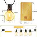 Ollny 50FT Outdoor String Lights, Waterproof Connectable Shatterproof Outside Light with 25 Edison + 2 Spare LED Bulbs Plug in, Patio Lights for Indoor Balcony Porch Camping Deck