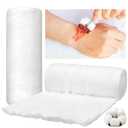 VitalCozy 2 Pack White Cotton Roll Non-sterile Cotton for Wound Care Absorbent Soft Cotton Rolled Multipurpose Cotton Use for Cosmetic Application and Product Removal