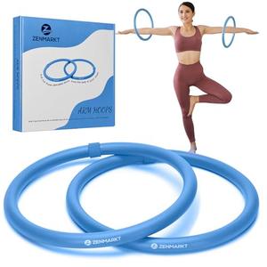 Weighted Fitness Hoop for Arms - Mini Upper Body Exercise Tool to Strengthen Arms and Shoulders - Lightweight Design for Fun Home Workouts (Blue)