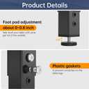 4PCS Adjustable Square Table Leg (24-40inch)Metal Desk Legs, Home Office DIY Furniture Leg Set for Tables, DIY desks, Counter Tops, Kitchen Tables,Office Desk (Black)
