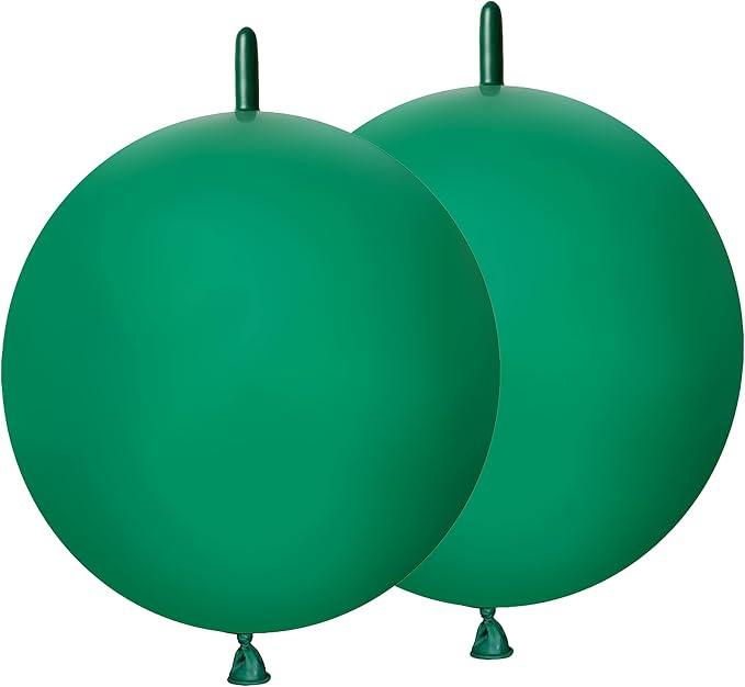 Dark Green Link Balloons 6 Inch 120 Pcs Latex Quick Linking Balloon for Birthday Wedding Party Festival Decorations