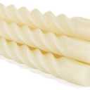 7 inch Beeswax Taper Candles Set of 6, Spiral Bees Wax Tapered Candle - Unscented, Handmade Beeswax Candles for Dinner Wedding Party (Ivory)