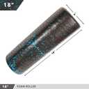 Day 1 Fitness High Density Muscle Foam Rollers - Sports Massage Rollers for Stretching, Physical Therapy, Deep Tissue, Myofascial Release - Ideal for Exercise and Pain Relief - Speckled Blue, 18