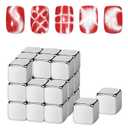 5 x Allstarry Nail Magnets for Nail Art, 27pcs Square Magnet for Cat Eye Gel Polish Cube Magnets Block Cateye Magnet for Nails Cat Eye Magnet Tools Magnetic Nail Tool for Nail Art Salon or Home