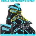 MammyGol Adjustable Inline Skates for Kids Boys Girls Youth Blades Roller Skates with Light up Wheels Ages 4-16, XL
