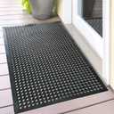 Uniboho Outdoor Rubber Floor Mats Anti Slip Commercial Resturant Kitchen Mat Rubber Drainage Mat 35x24 Inch Heavy Duty Door Mat for Garage Garden Indoor Outside Industral Pool Entrance Bar Wet Area