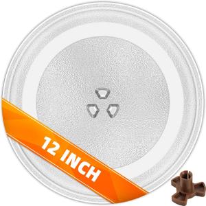 12" Microwave Replacement Turntables, Microwave Glass Plate Compatible with Replacement Part of W11367904/ W10337247/ AP6892124/ W11335034/ WPW10337247 etc Dishwasher Safe