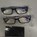 Gaoye +2.75 2-Pack of Reading Glasses - Blue-Light Filter, UV Protection - Readers with Rectangle Frames