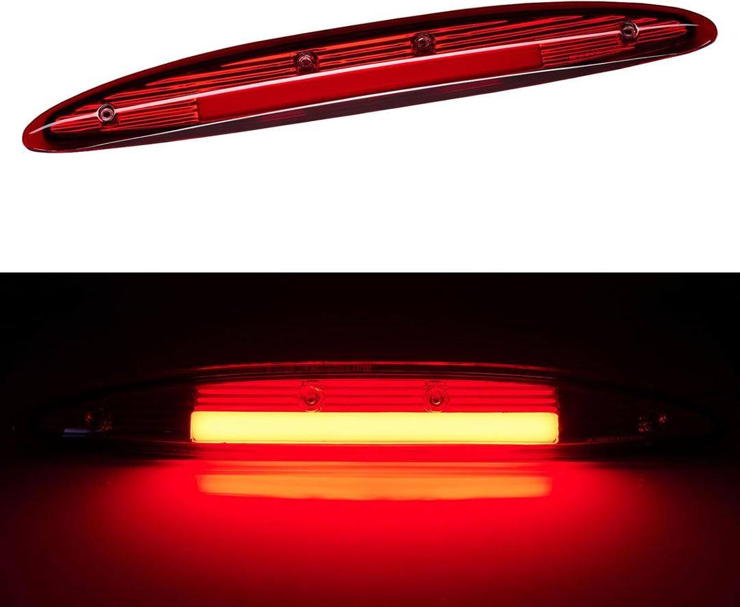 Third 3rd Brake Light LED for 1997-2002 Ford Expedition, High Mount Rear Brake Lights Assembly for 97-02 Expedition, Waterproof Center Cab Lamp Stop Light (RED)
