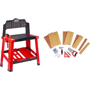 Little Tikes Creative Construction Workbench with 15+ Accessories, Pretend Play Construction Set, for Boys and Girls Ages 3+ Years, One Size