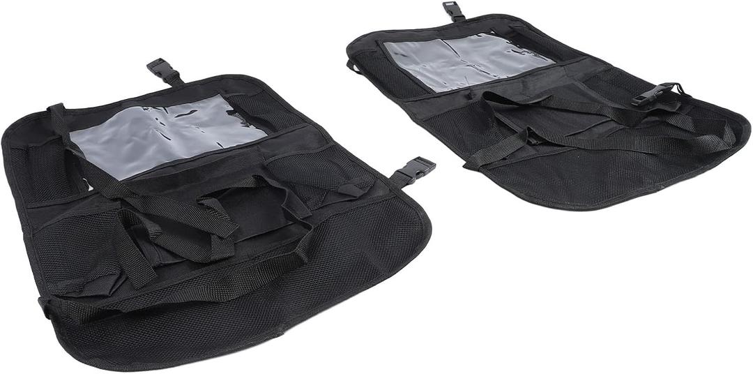 Portable Car Seat Back Storage Bag, 2PCS Shockproof Travel Accessories Organizer, Universal for Vehicles, Enhances Organization