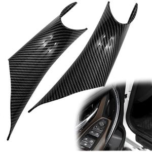 ABS Interior Door Panel Handle Covers Left Front and Right Front Compatible with BMW 320,328,330,335,M3 2012-2018 & BMW 428, 435,M4 2014-2017 (Carbon Fiber Black)