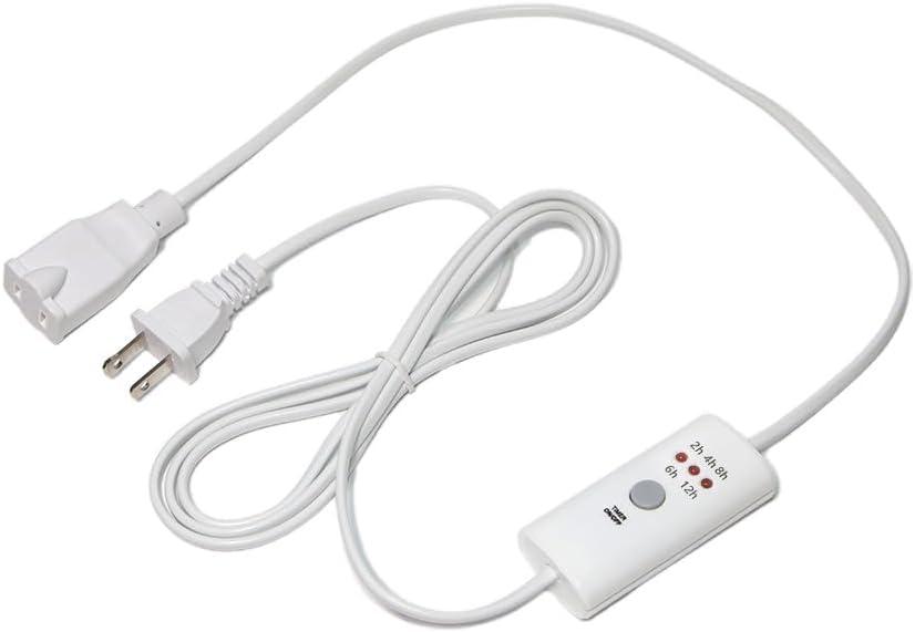 HNB Auto Off Timer for Oil Wax Warmer Burner Indoor Small Appliances Timer Plug for Electrical Outlet 5 Timing Setting 12 Hours Timed Power Switch (timer5D2.5m1pc)