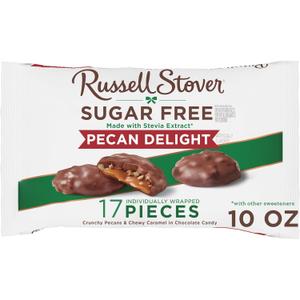 Russell Stover Sugar Free Pecan Delights with Stevia, 10 oz. Bag