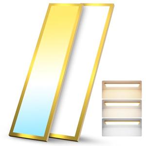 AIKVSXER 1x4 LED Flat Panel Light Surface Mount for Auditoriums Hotel-50W 5500LM 120V 3000K/4000K/5000K Triac Dimming 10%-100% Kitchen Lights Ceiling Flush Mount