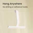 dancemoon JustHang Shower Squeegee for Glass Doors, All-in-One Award-Winning Silicone Squeegee with Built-in Hook for Bathroom, Window, Mirror, Tile Wall, Car, Streak-Free Cleaner Tool, 10-Inch White, Standard
